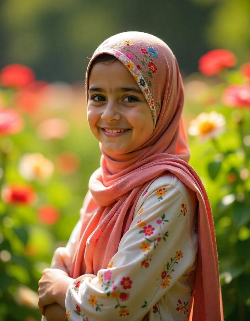 Muslim girl display pictures